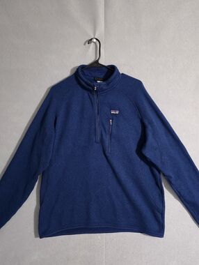 Patagonia Mens Channel Blue 1/4 Zip Fleece Better Sweater 25521 Size Large